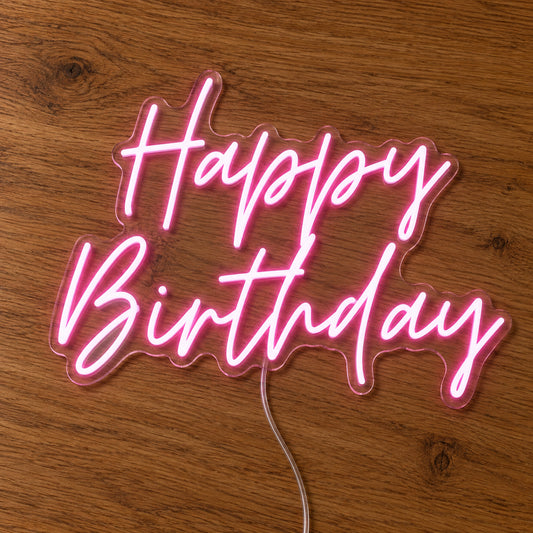 Happy Birthday LED Neon Light Sign product photo 2