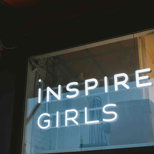 Neon Signs Sydney: The Inspire Girls Custom White LED Neon - Neon Lanes