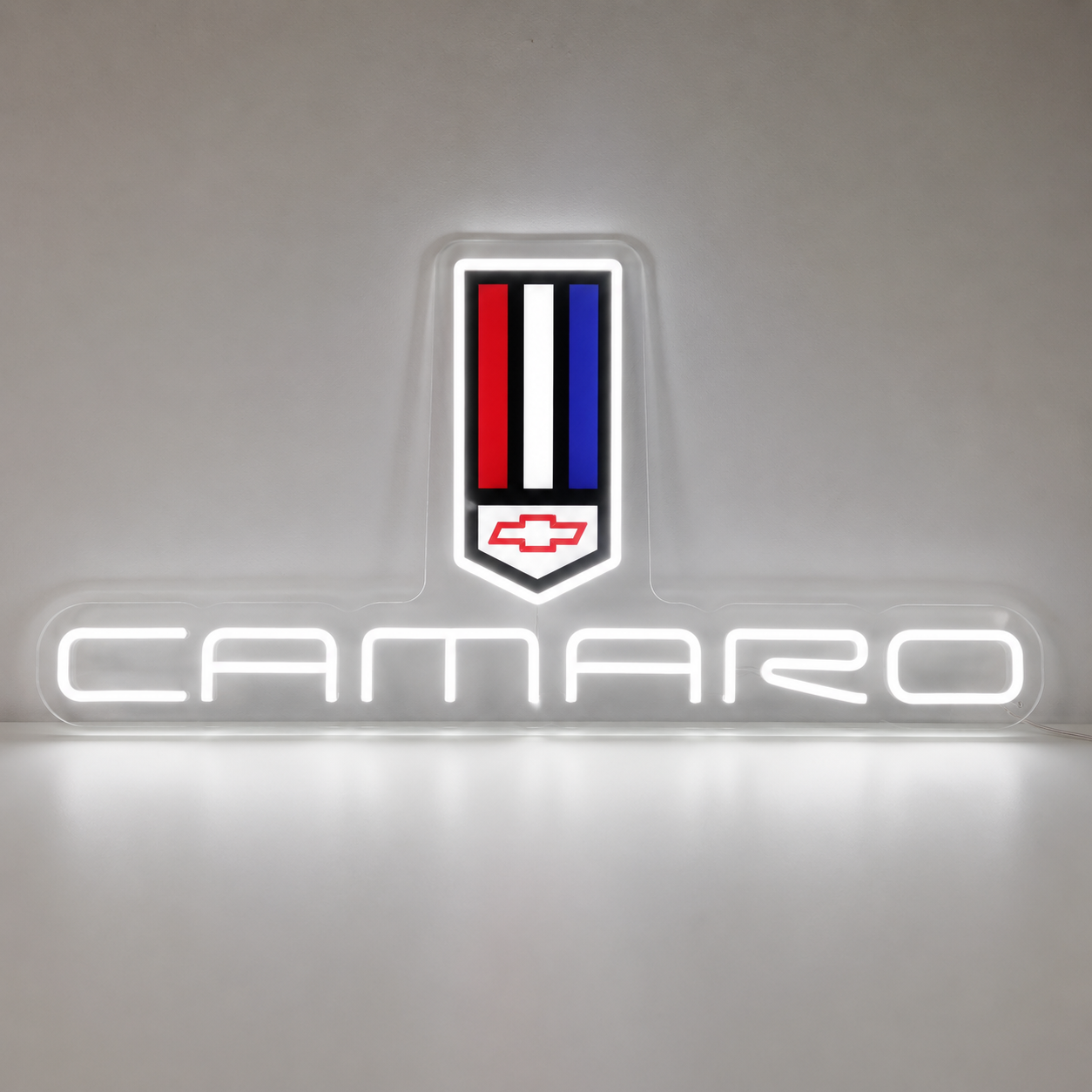 Camaro LED neon sign for an American muscle car garage or man cave