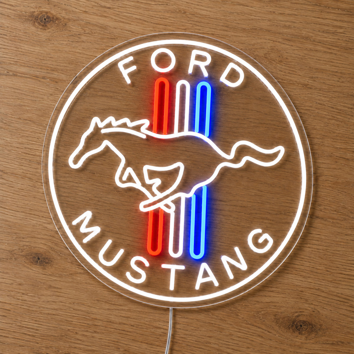 Ford Mustang Logo LED Neon Sign product photo 2