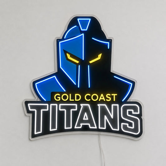 Gold Coast Titans Inspired LED Neon Sign product photo 1