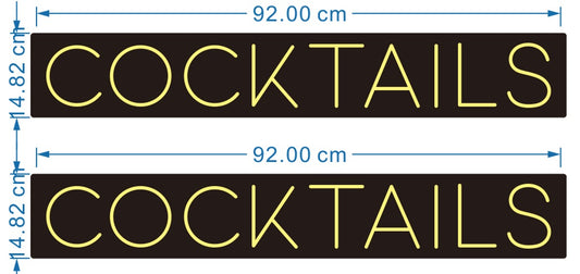 Custom Design: Cocktails / double sided / waterproof