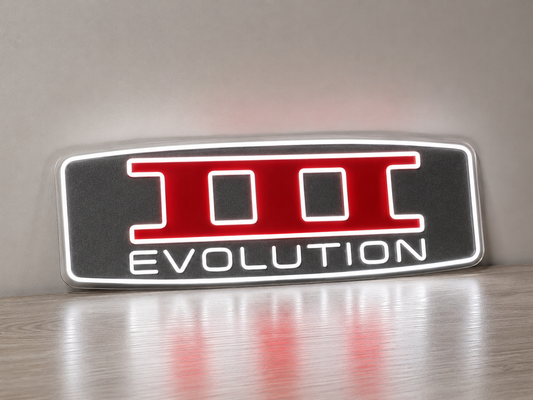 Lancer Evolution III Inspired LED Neon Sign emblem