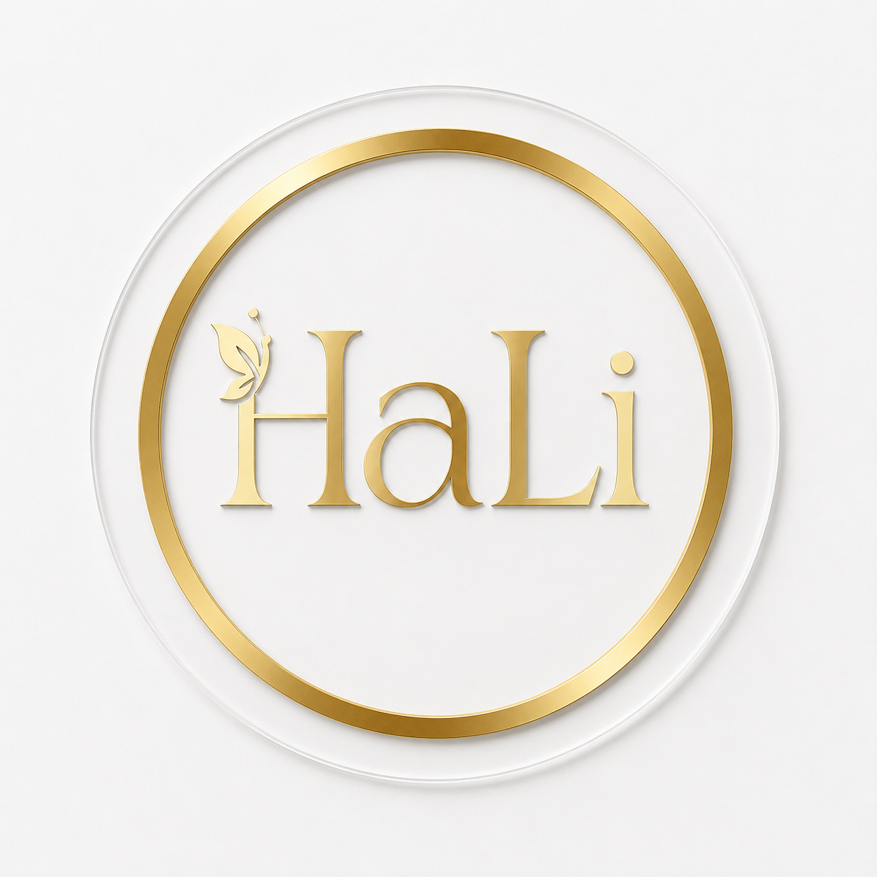 Custom design: Gold metallic 3D backlit