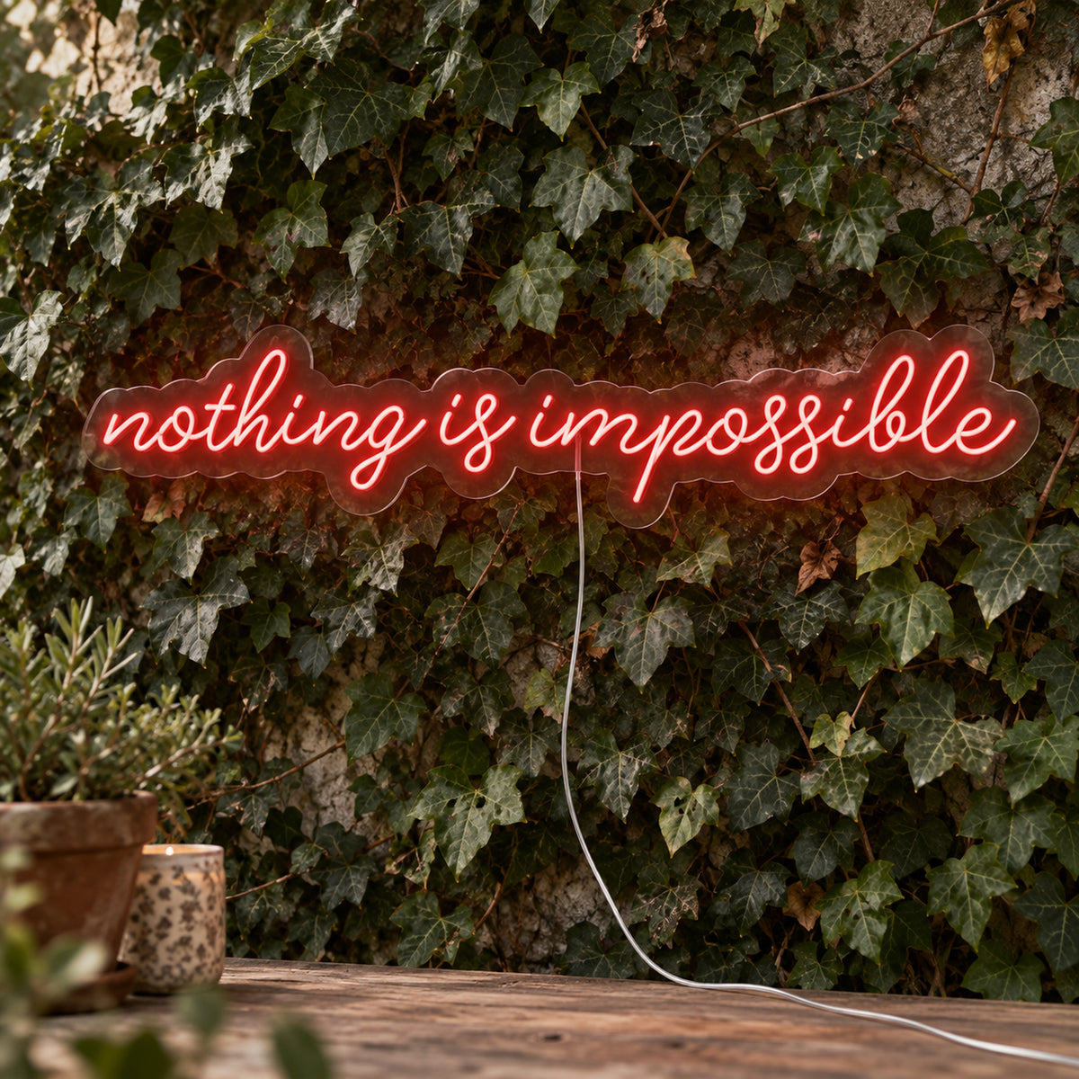 Nothing Is Impossible Big LED Neon Sign product photo 1
