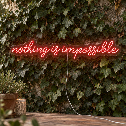 Nothing Is Impossible Big LED Neon Sign product photo 1