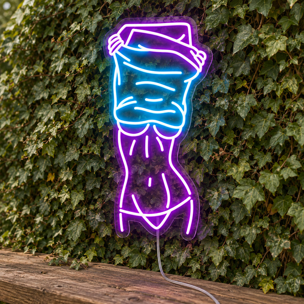 Nude Lady Man Cave Neon Sign - Garage & Home Bar Wall Sign product photo 1