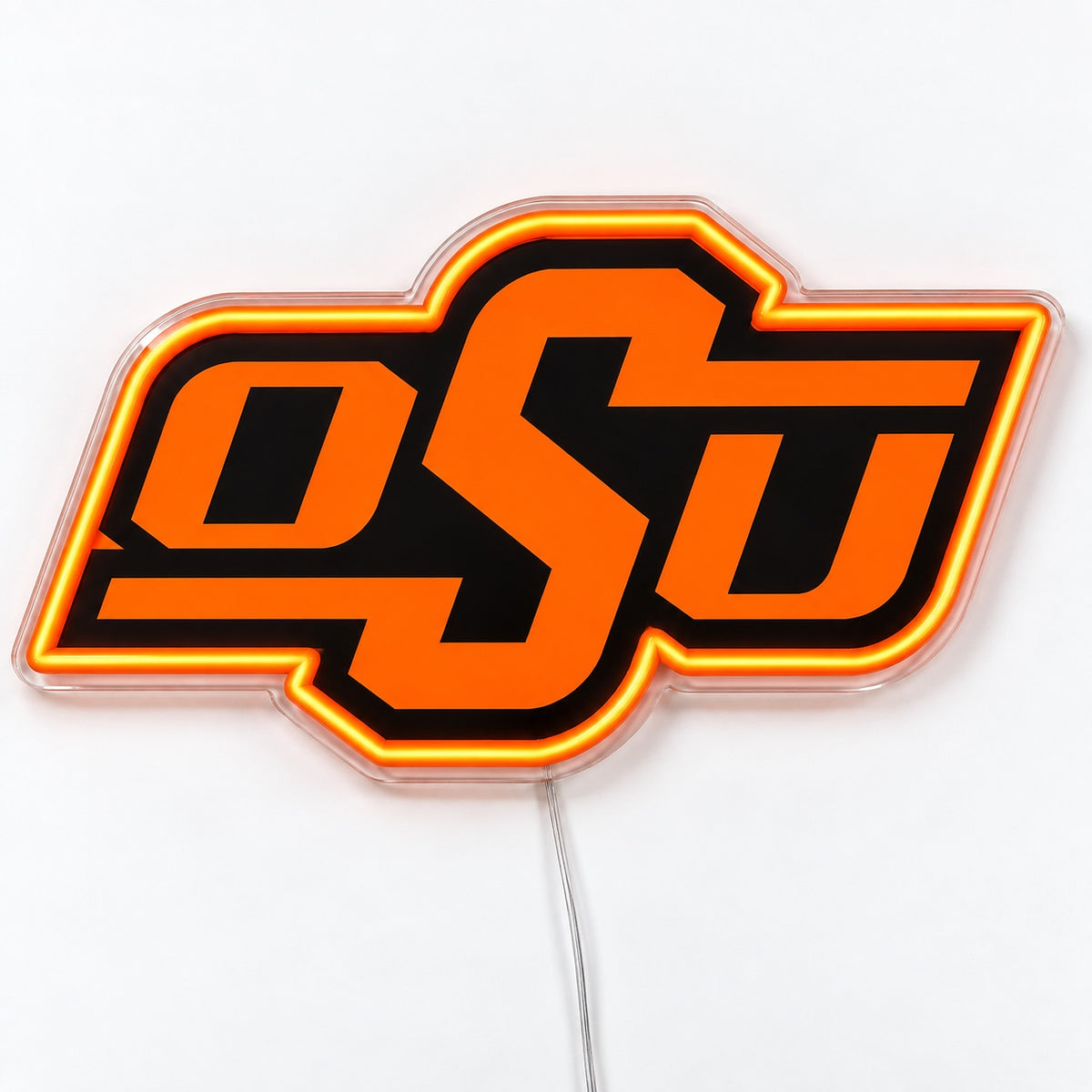 Oklahoma State Cowboys LED neon sign in orange and black