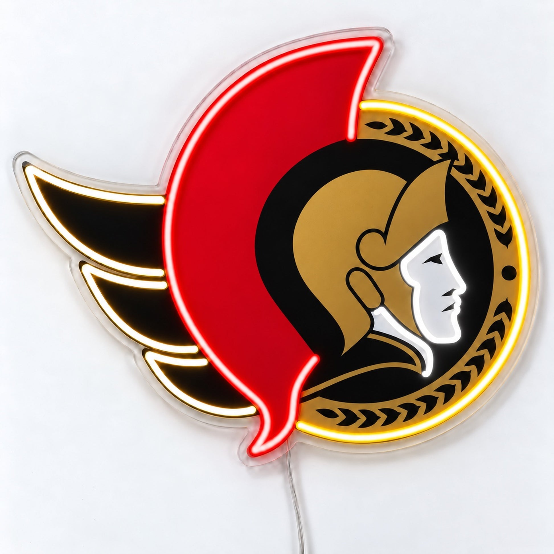 Ottawa Senators LED neon sign in red, black and gold