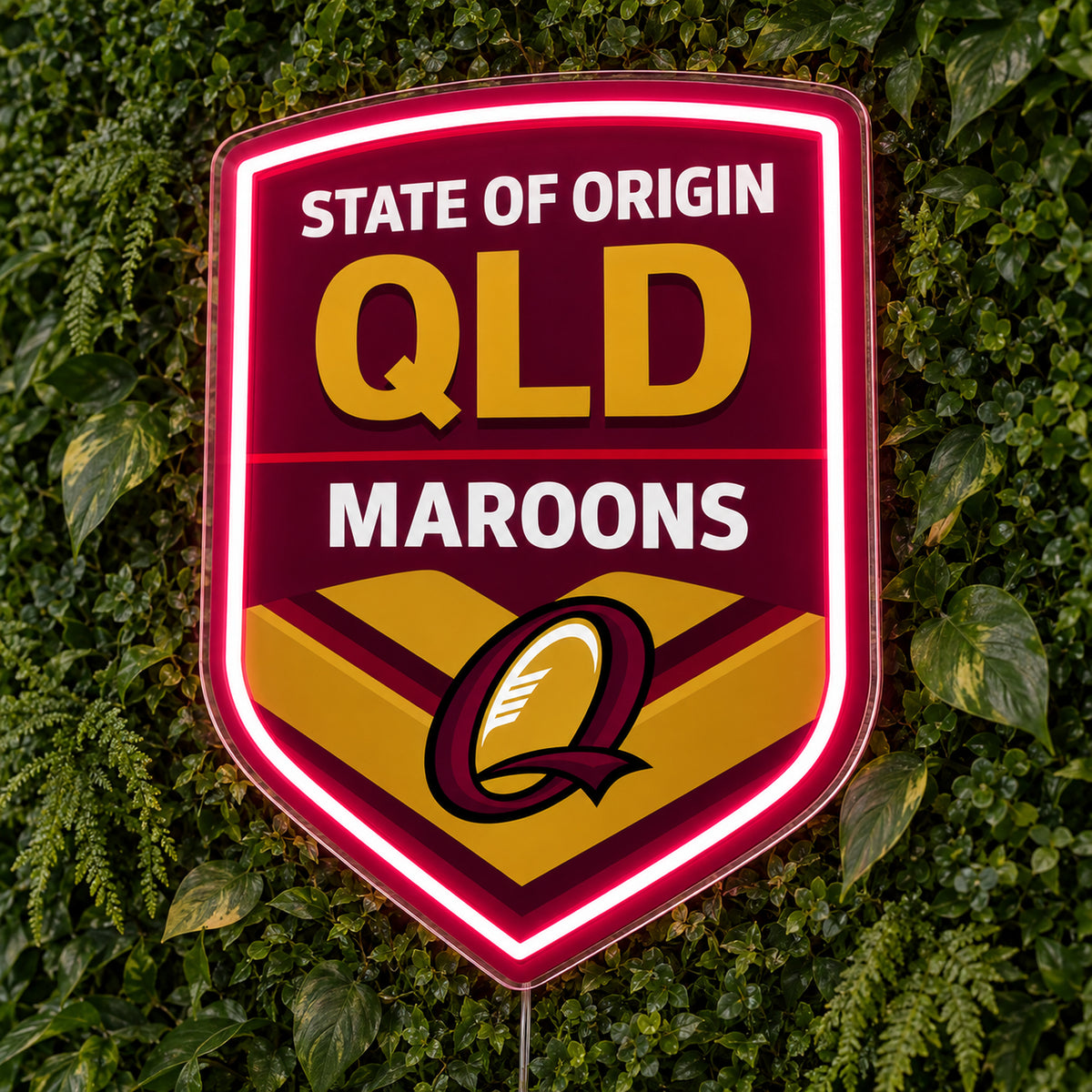 Queensland Maroons State of Origin LED Neon Sign product photo 1