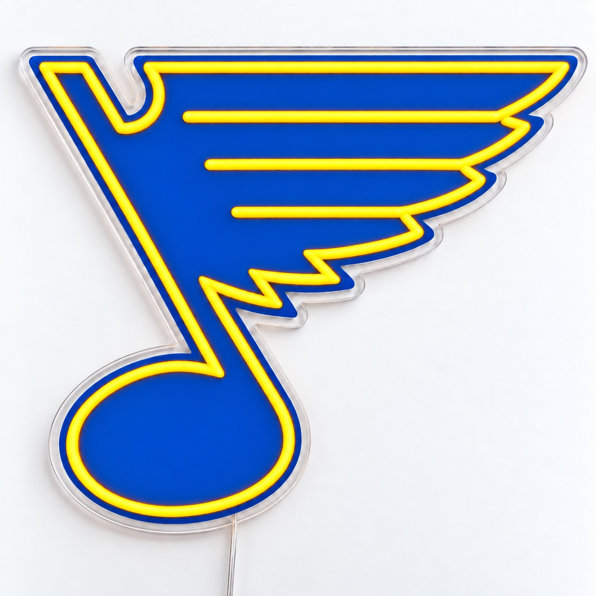 St Louis Blues LED neon sign in blue and yellow