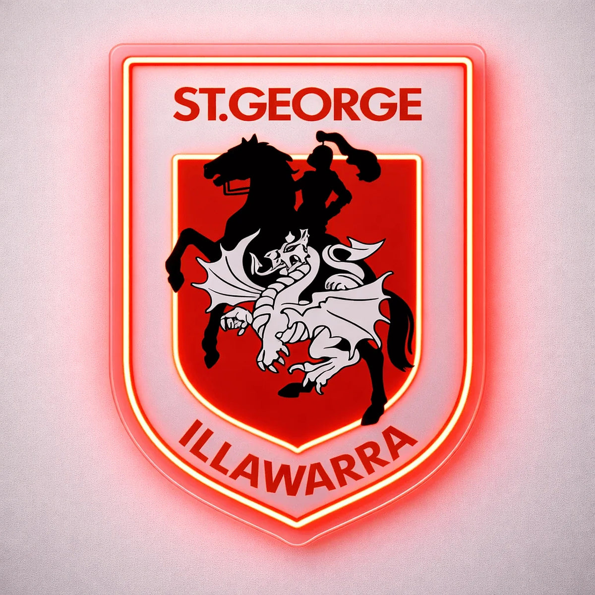 St George Illawarra Dragons Inspired LED Neon Sign product photo 1