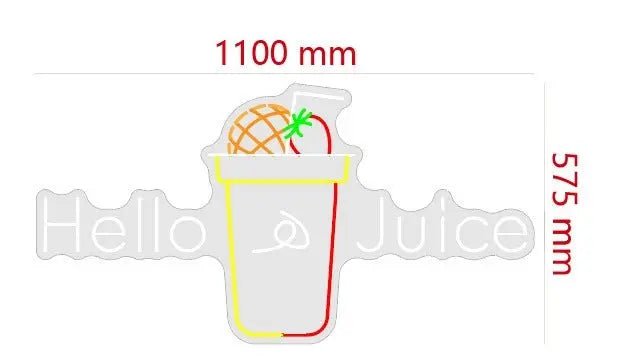 Custom design: Hello Juice - Neon Lanes
