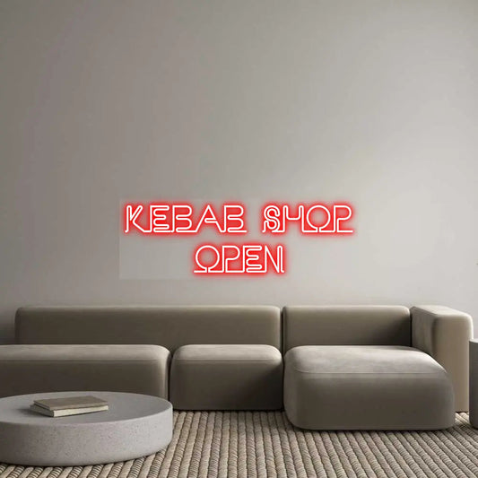 Custom Design: KEBAB SHOP OPEN - Neon Lanes