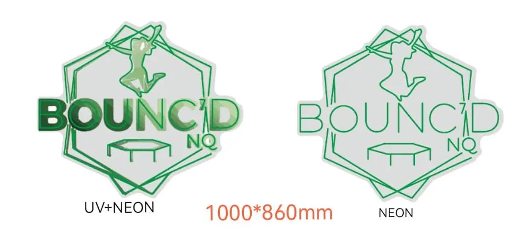 Custom Neon Sign: BOUNC’D NQ - Neon Lanes