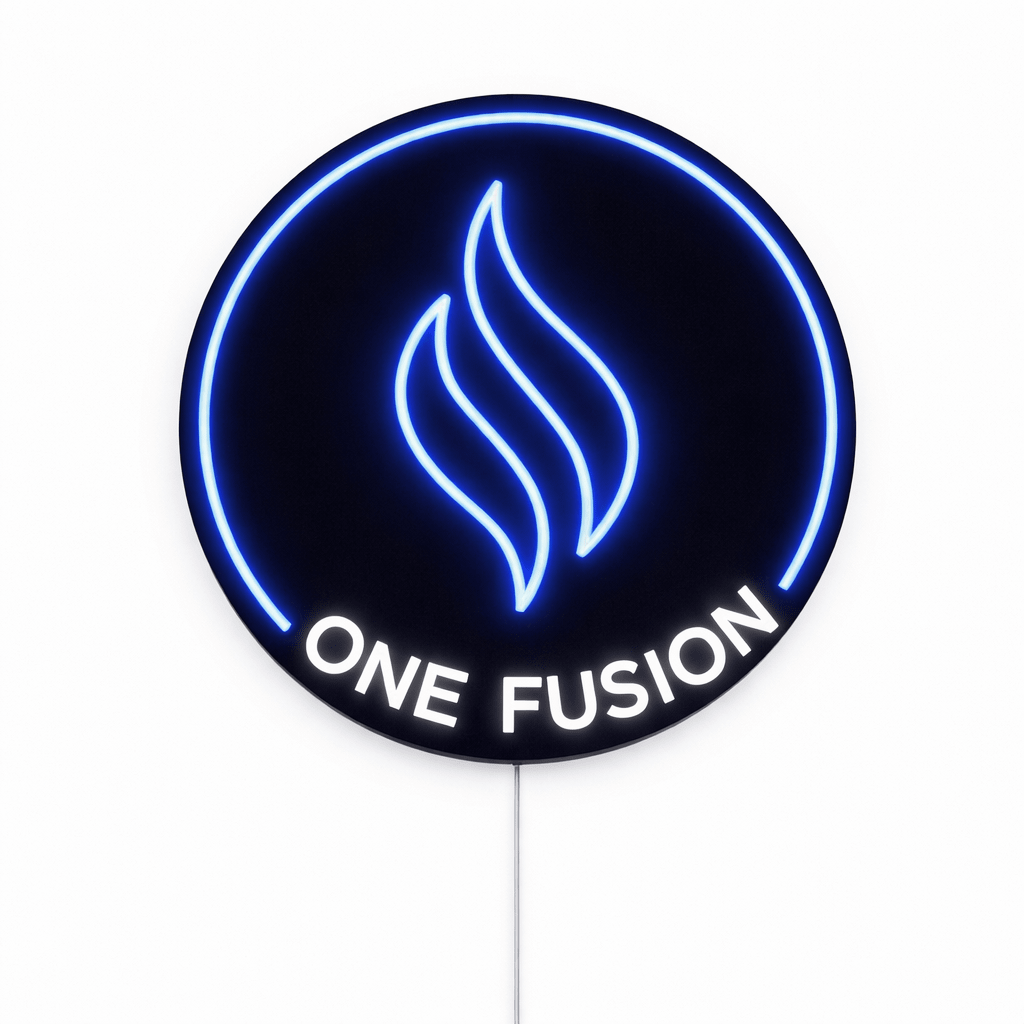 Custom neon sign: ONE FUSION - Neon Lanes